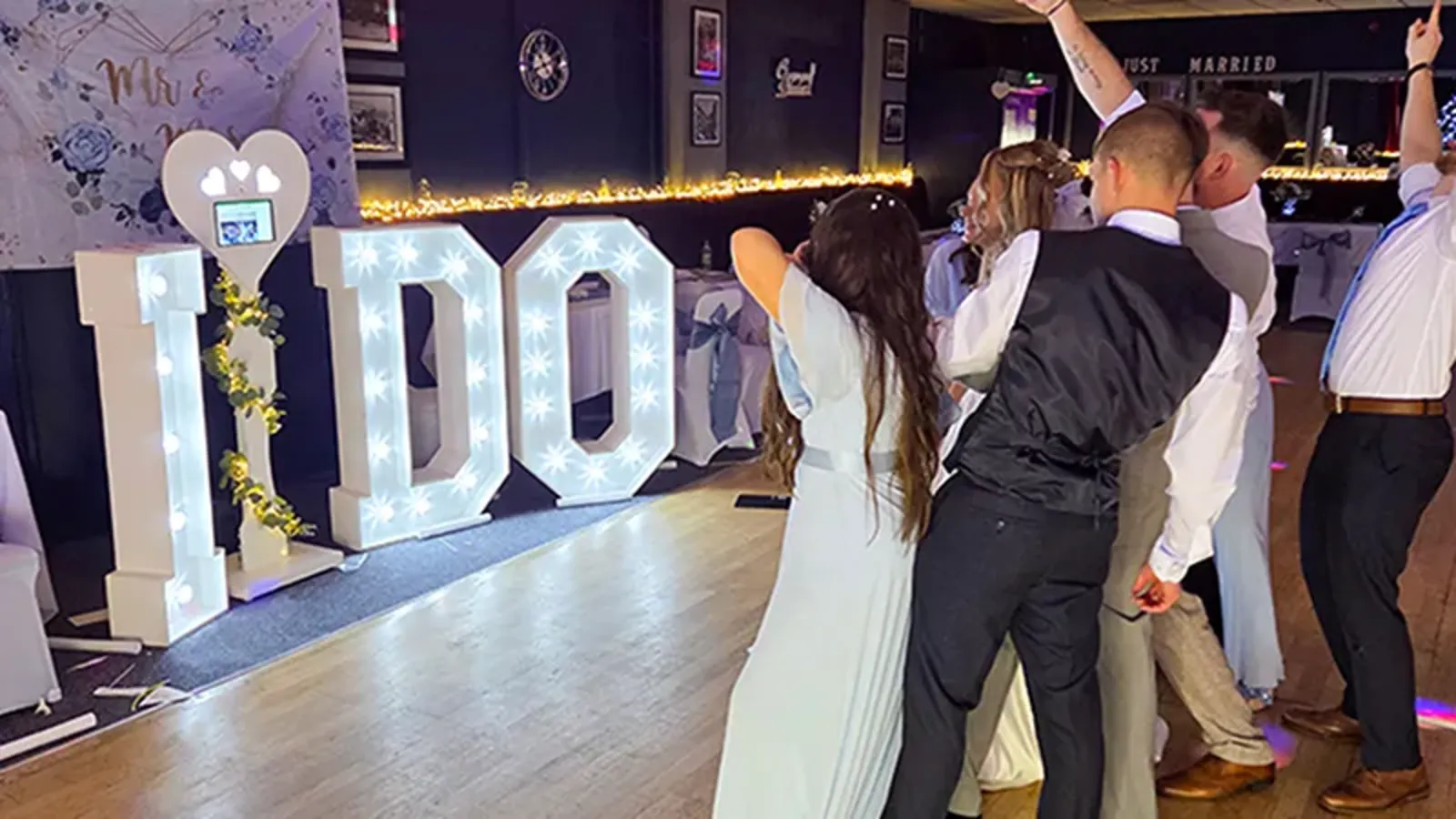 Premium Xtramagic photobooth set up with props and backdrop